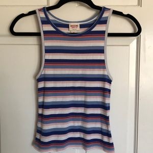 stripped crop/tank top